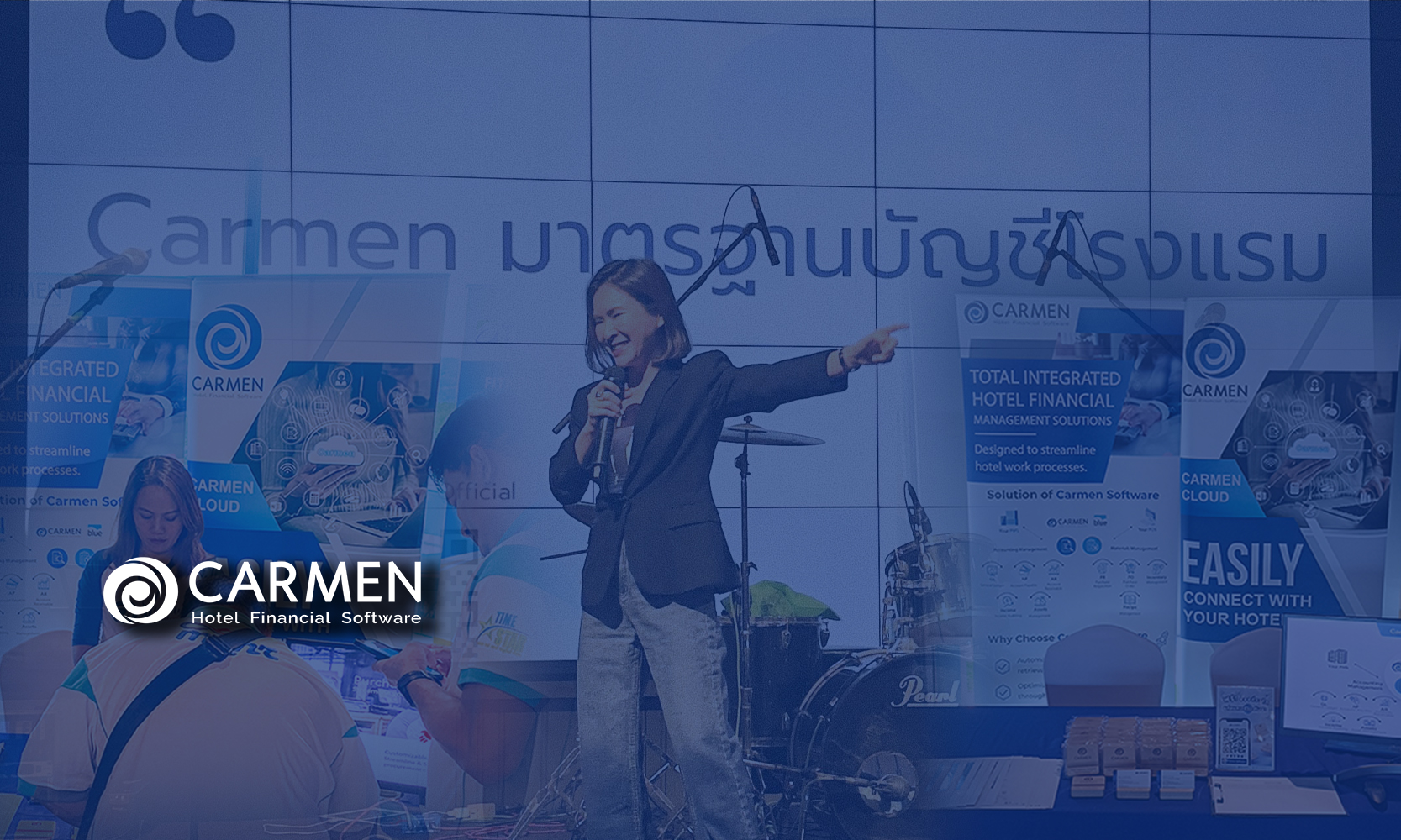 Carmen opening carmen’s booth at IT Andaman Night Party 2024